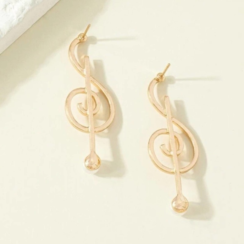 Large G Clef Earrings BRAND NEW - Picture 3 of 4